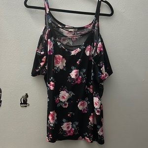 Black Floral Shirt